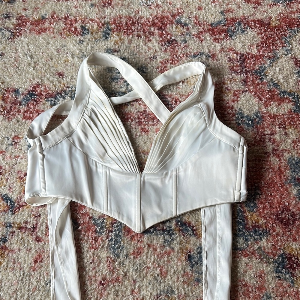 Elegant Cream Corset Top